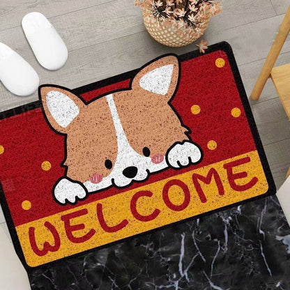 Large Super Absorbent Floor Bath Mat Non-Slip Rug Carpet (60 x 90, Cute Dog)