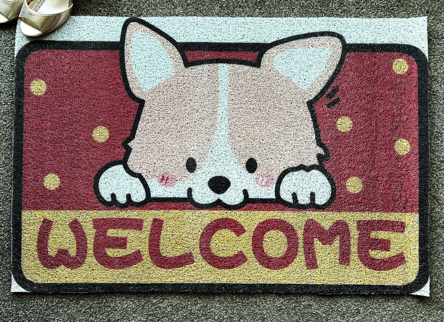 Large Super Absorbent Floor Bath Mat Non-Slip Rug Carpet (60 x 90, Cute Dog)