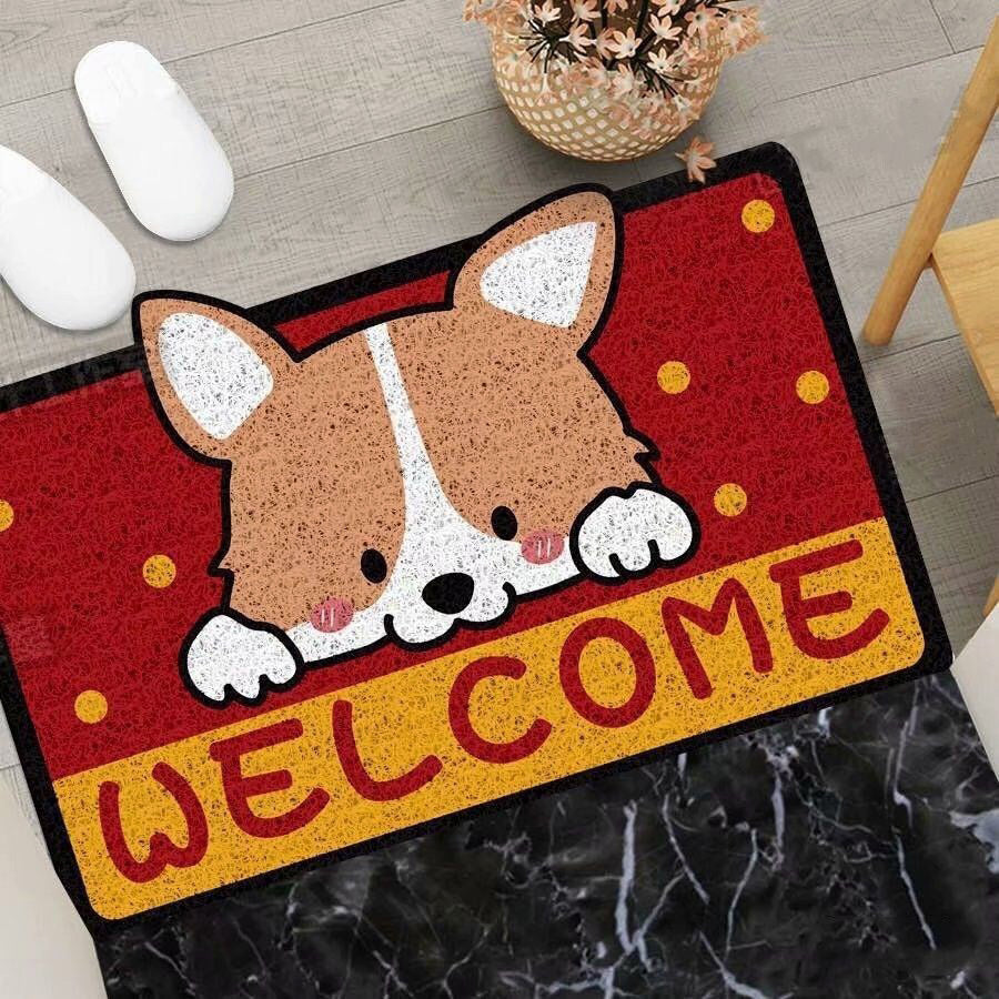 Super Absorbent Floor Bath Door Mat Non-Slip Rug Doormat - Cute Dog