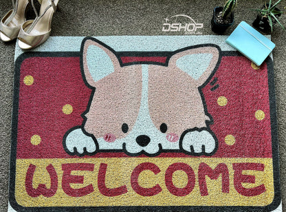 Super Absorbent Floor Bath Door Mat Non-Slip Rug Doormat - Cute Dog