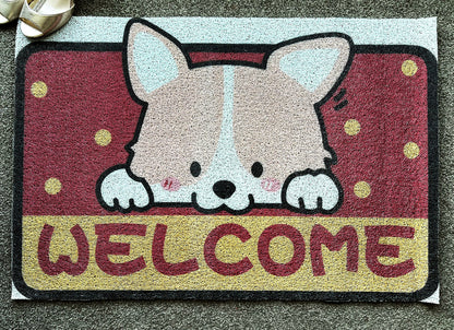 Super Absorbent Floor Bath Door Mat Non-Slip Rug Doormat - Cute Dog