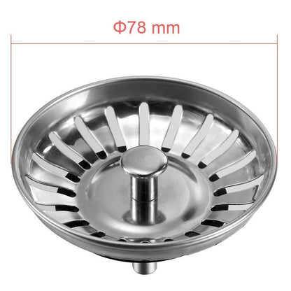 Kitchen Stainless Steel Sink Strainer Plug Drain Filter Basket Drainer