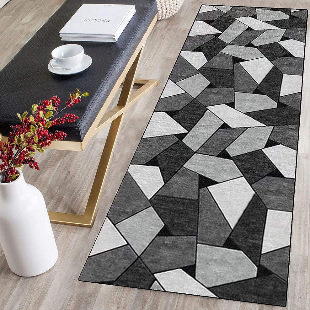 Rock Hallway Runner Area Rug Carpet Mat (60 x 200)