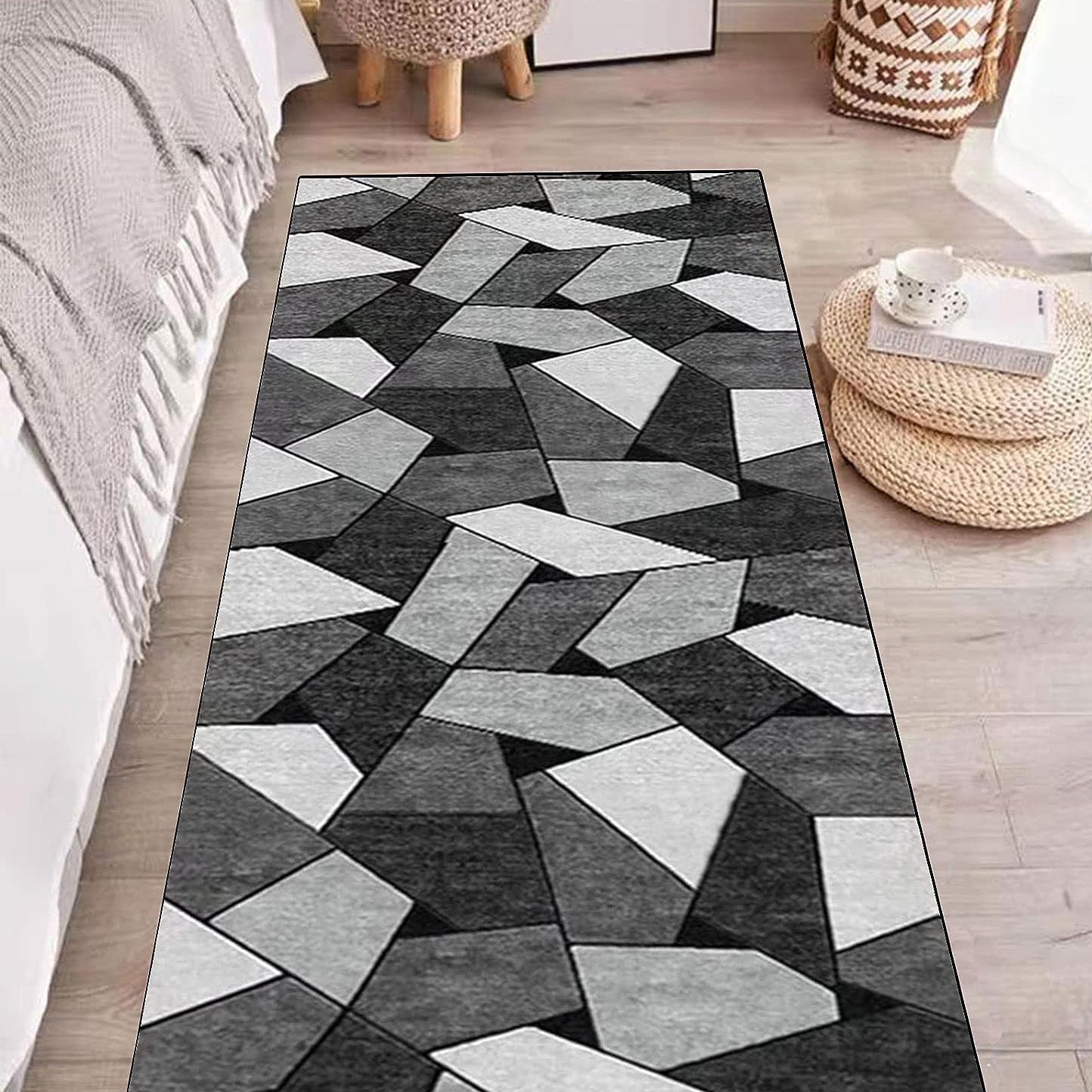 Rock Hallway Runner Area Rug Carpet Mat (80 x 300)