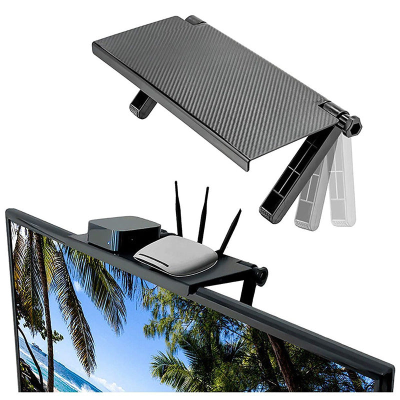 Screen Caddy TV Monitor Top Shelf Media Device Organiser