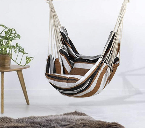 Comfortable Cotton Hammock Swing Chair with Padded Cushions