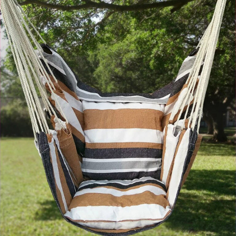 Comfortable Cotton Hammock Swing Chair with Padded Cushions