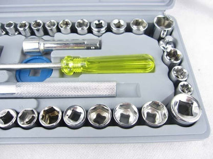 40 PCS Socket Wrench Tool Set Repair Maintenance Kit In Box