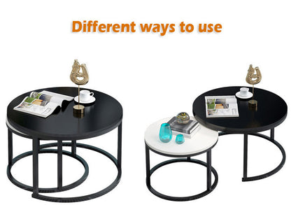 Synergy 2 In 1 Lush Marble Look Designer Nesting Coffee Tables