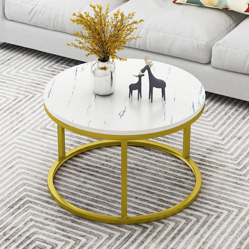 Synergy 2 In 1 Lush Marble Look Designer Nesting Coffee Tables