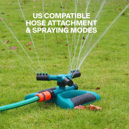 360-Degree Auto Rotating Sprinkler Garden Hose Sprayer 30-Feet Watering Tool