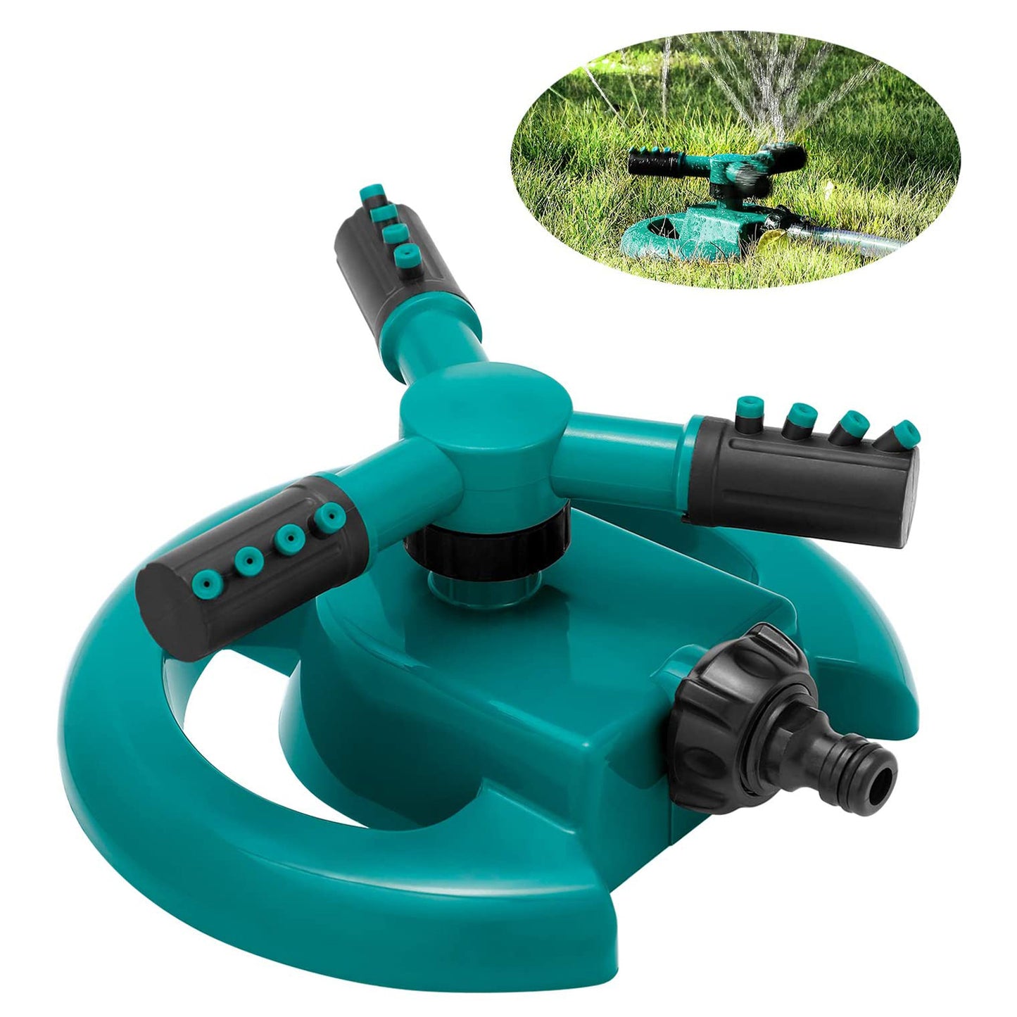 360-Degree Auto Rotating Sprinkler Garden Hose Sprayer Watering Tool