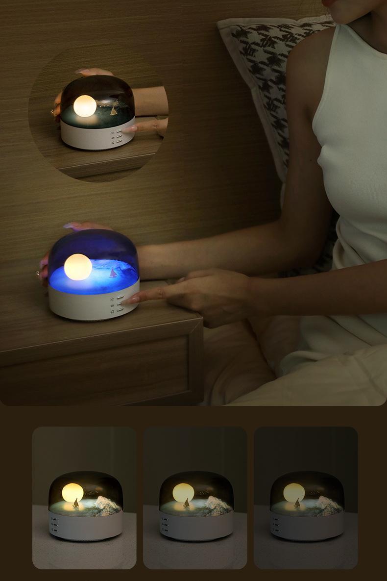 Multifunction Moon Lamp Bluetooth Speaker Night Light Music Player