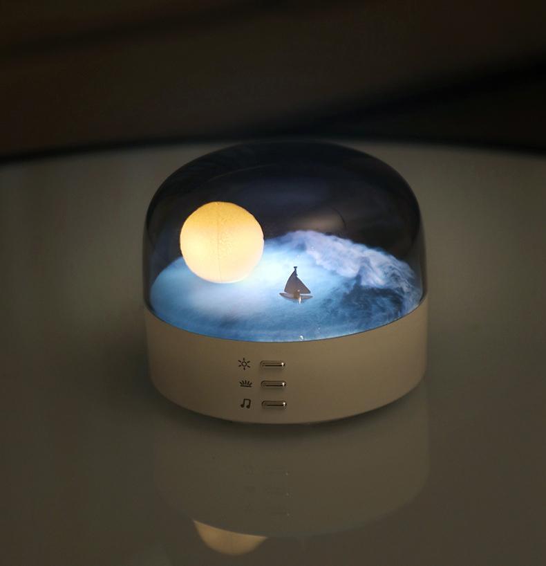 Multifunction Moon Lamp Bluetooth Speaker Night Light Music Player