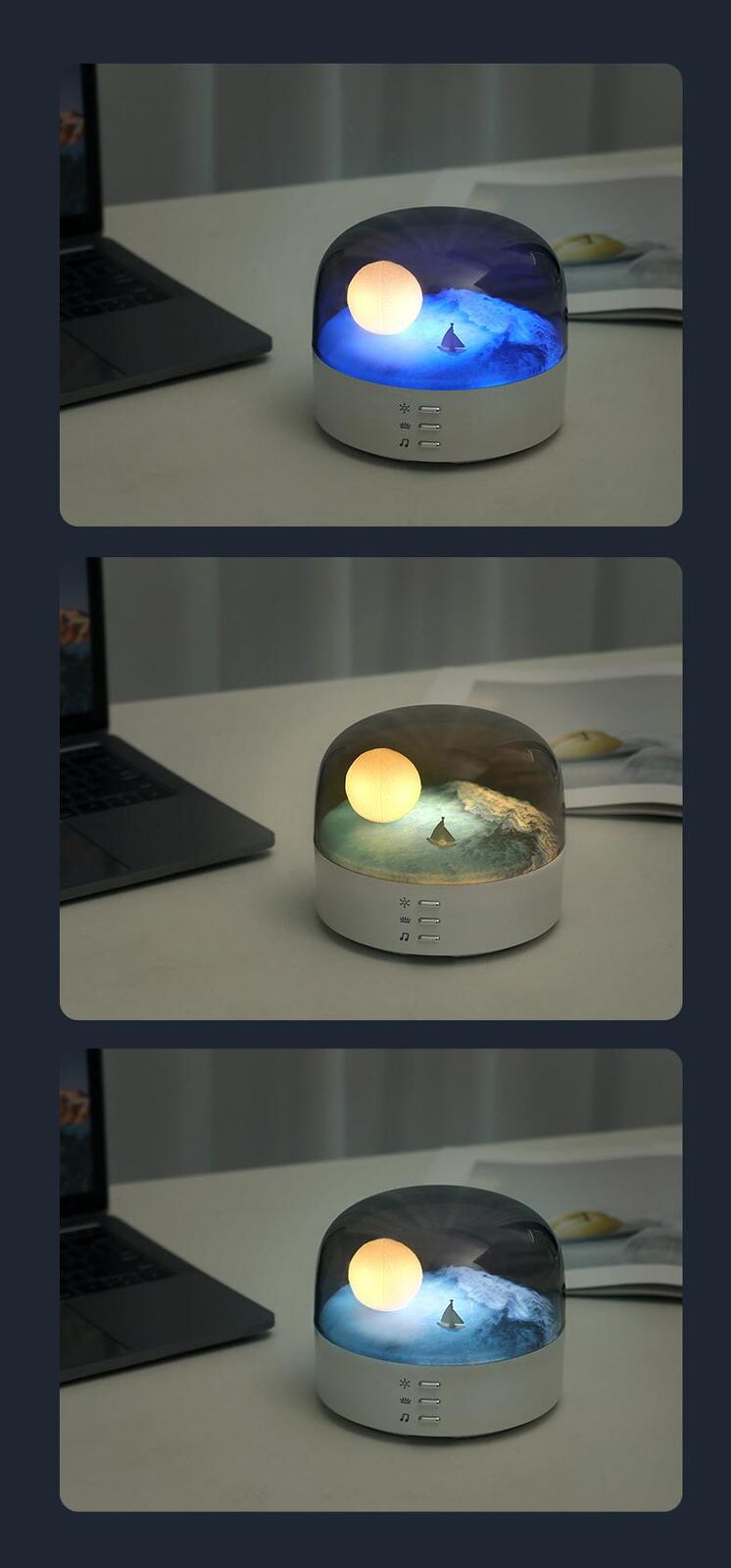 Multifunction Moon Lamp Bluetooth Speaker Night Light Music Player