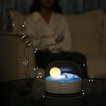 Multifunction Moon Lamp Bluetooth Speaker Night Light Music Player