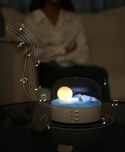 Multifunction Moon Lamp Bluetooth Speaker Night Light Music Player