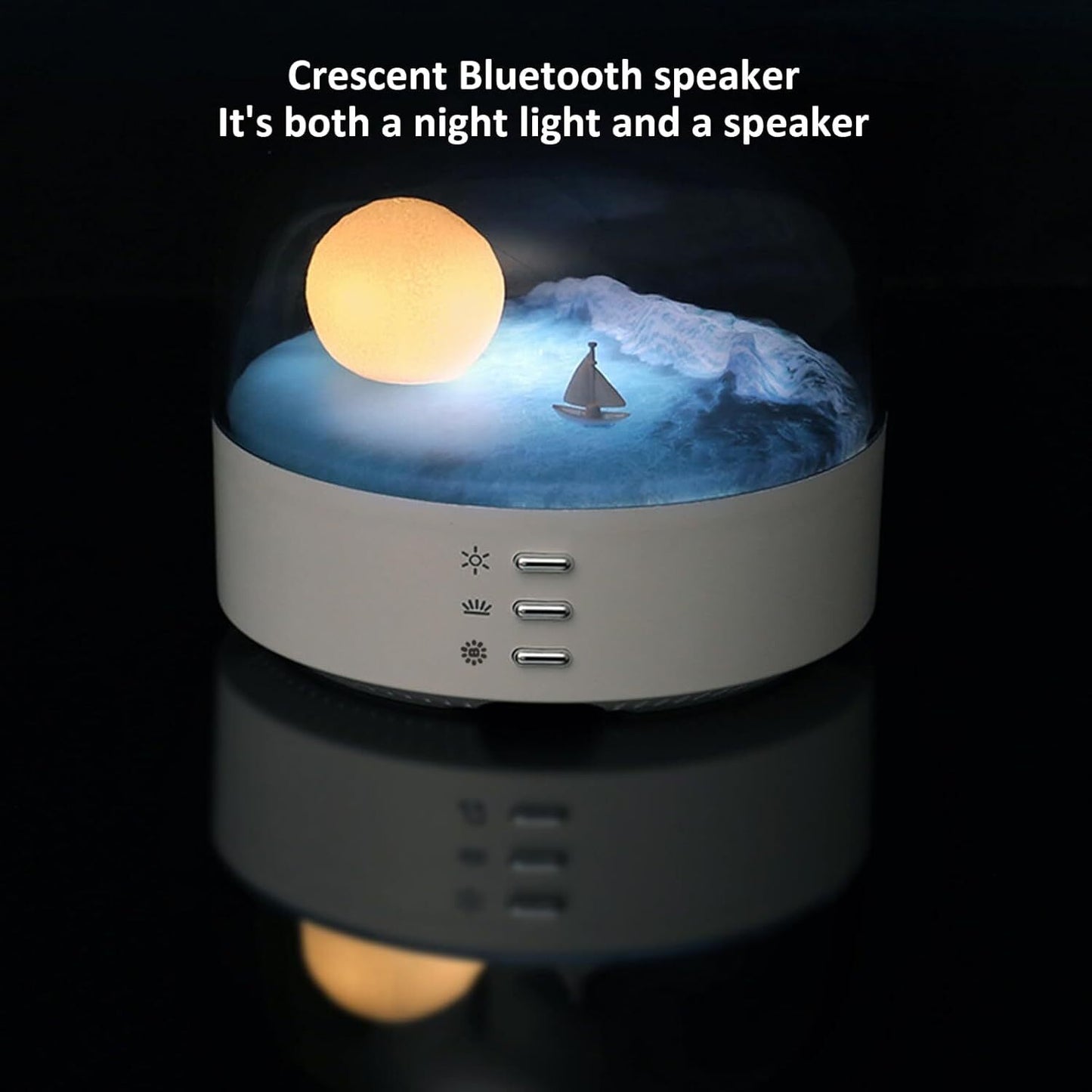 Multifunction Moon Lamp Bluetooth Speaker Night Light Music Player