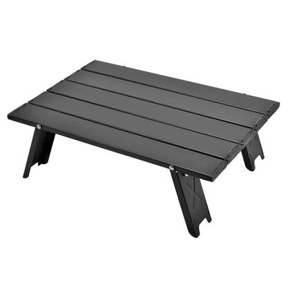 Aluminum Portable Foldable Outdoor Camp Table (Black)