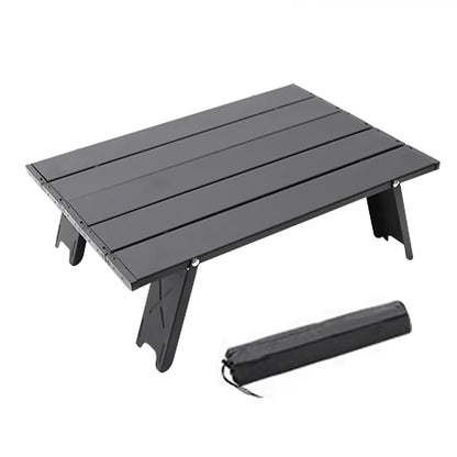 Aluminum Portable Foldable Outdoor Camp Table (Black)