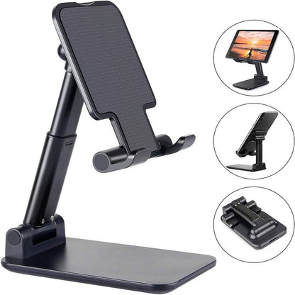 Adjustable Portable Foldable Mobile Tablet Phone iPad Stand Holder (Black)