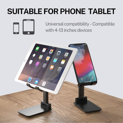 Adjustable Portable Foldable Mobile Tablet Phone iPad Stand Holder (Black)