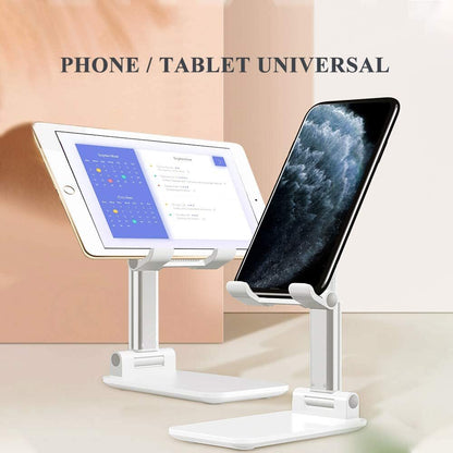 Adjustable Portable Foldable Mobile Tablet Phone iPad Stand Holder (White)