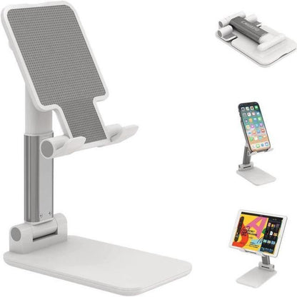 Adjustable Portable Foldable Mobile Tablet Phone iPad Stand Holder (White)