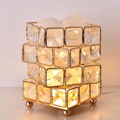 Diamond Crystal Geometric Cube LED Table Lamp Decorative Night Light Mood Lighting