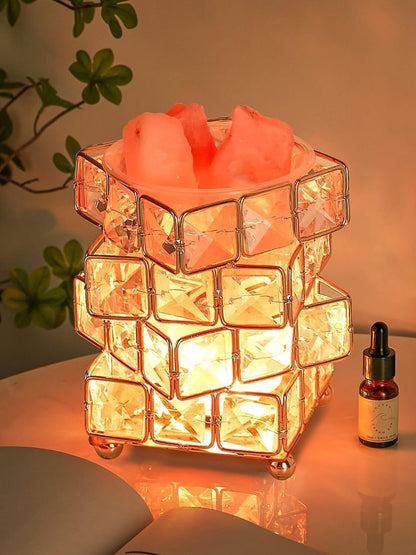 Diamond Crystal Geometric Cube LED Table Lamp Decorative Night Light Mood Lighting