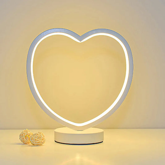 Heart Shaped Table Lamp LED Eye Protection Decorative Lantern Night Light