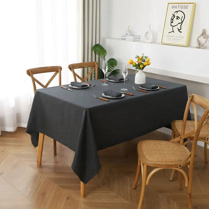 Disposable Tablecloth Large Rectangle Party Table Cloth Cover (Black)