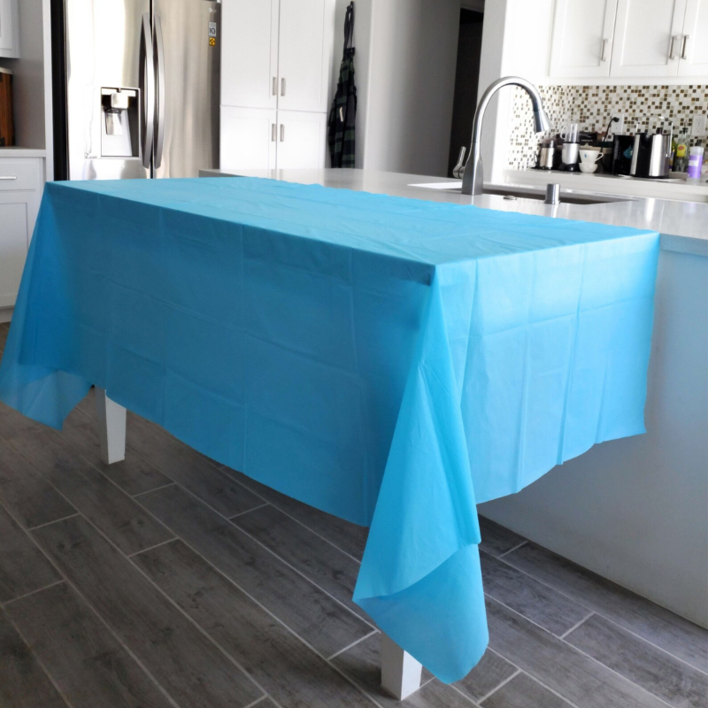 Disposable Tablecloth Large Rectangle Party Table Cloth Cover (Blue)