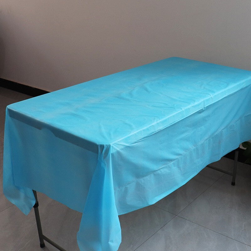 Disposable Tablecloth Large Rectangle Party Table Cloth Cover (Blue)