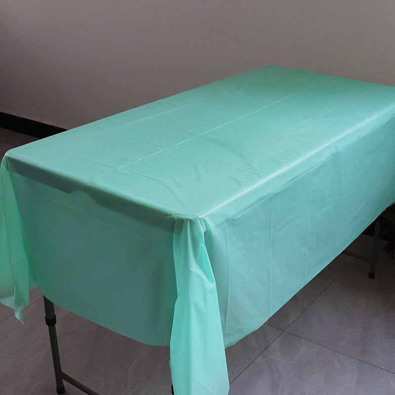 Disposable Tablecloth Large Rectangle Party Table Cloth Cover (Mint Green)