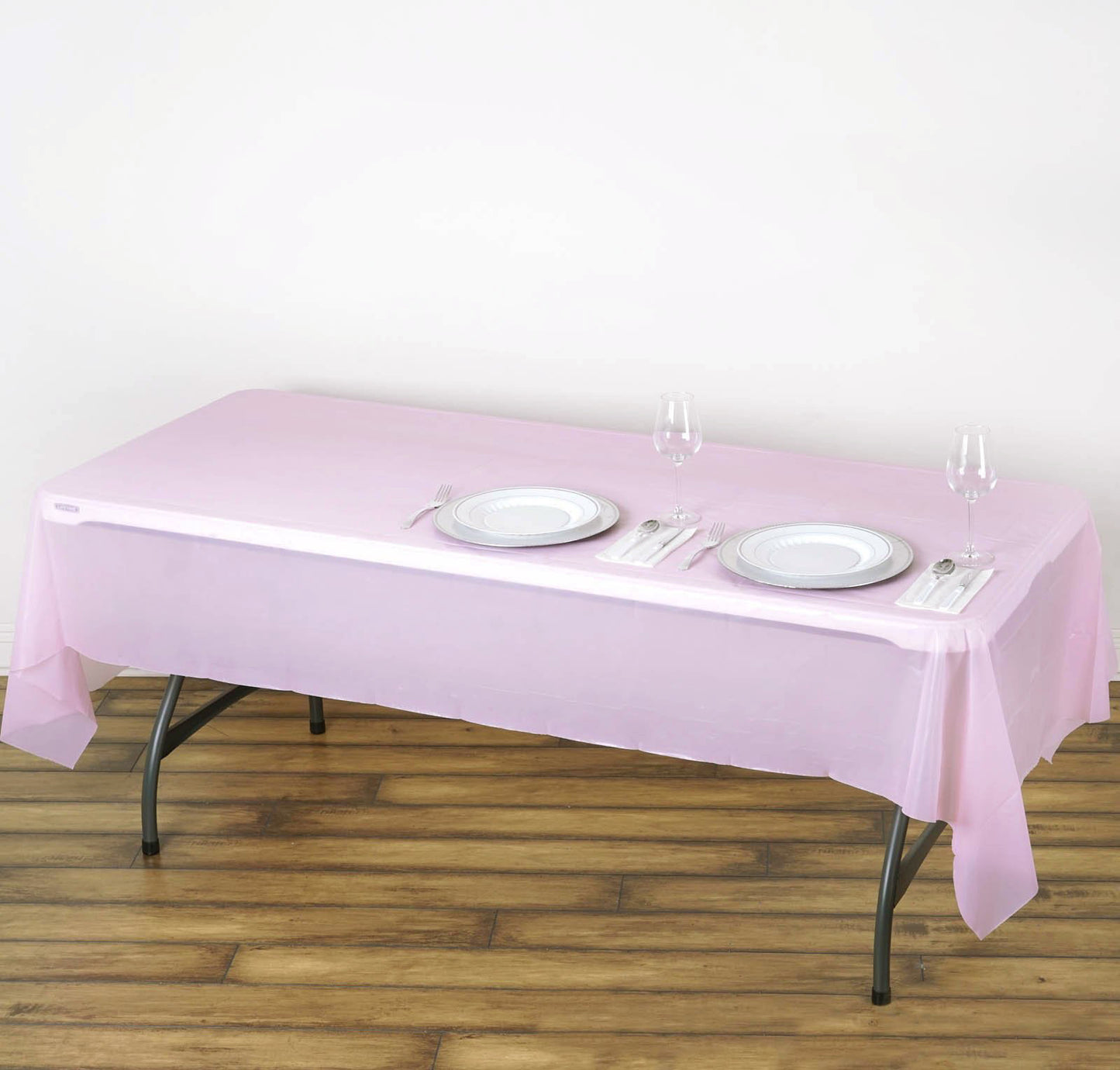 Disposable Tablecloth Large Rectangle Party Table Cloth Cover (Pink)