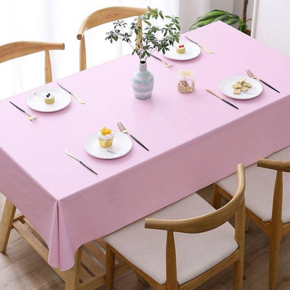 Disposable Tablecloth Large Rectangle Party Table Cloth Cover (Pink)