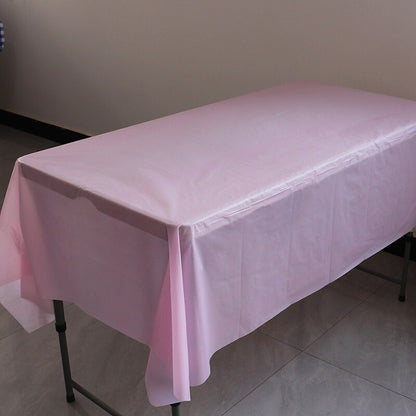 Disposable Tablecloth Large Rectangle Party Table Cloth Cover (Pink)