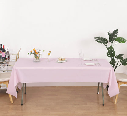 Disposable Tablecloth Large Rectangle Party Table Cloth Cover (Pink)