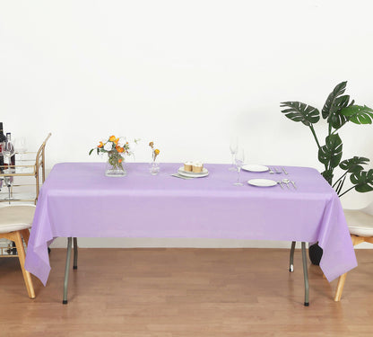 Disposable Tablecloth Large Rectangle Party Table Cloth Cover (Purple)