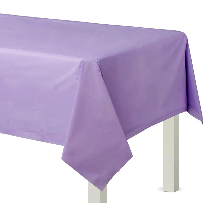 Disposable Tablecloth Large Rectangle Party Table Cloth Cover (Purple)