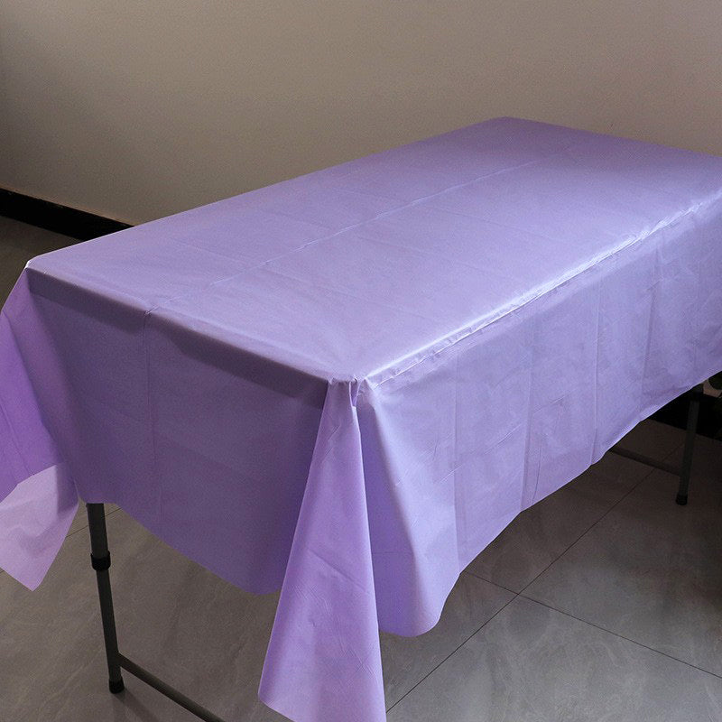 Disposable Tablecloth Large Rectangle Party Table Cloth Cover (Purple)