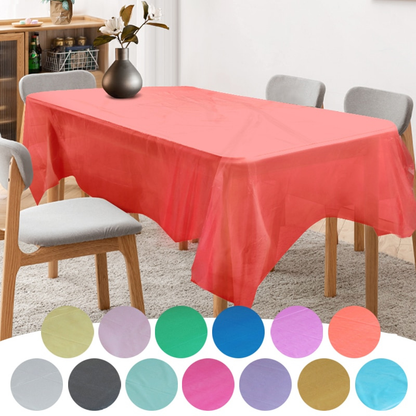 Disposable Tablecloth Large Rectangle Party Table Cloth Cover (Purple)