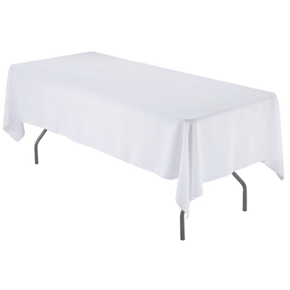 Disposable Tablecloth Large Rectangle Party Table Cloth Cover (White)