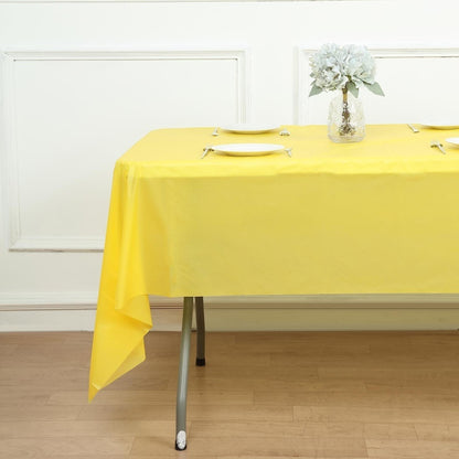 Disposable Tablecloth Large Rectangle Party Table Cloth Cover (White)