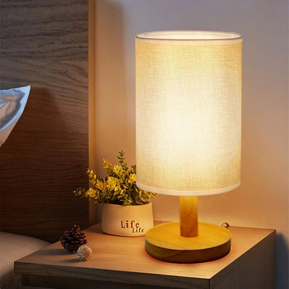 Classic Wooden LED Table Lamp Night Light