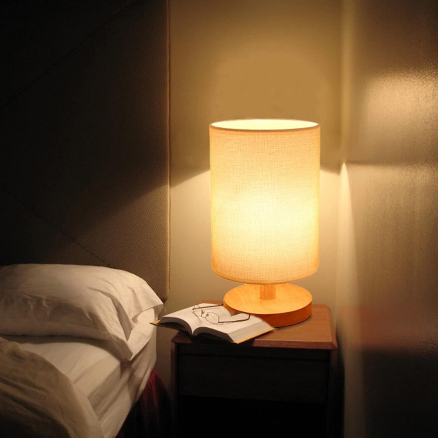 Classic Wooden LED Table Lamp Night Light