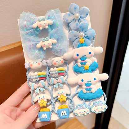 18-Piece Cute Cinnamoroll Hair Tie Set Kawaii Accessories Collection