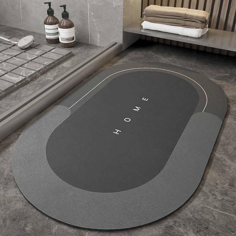 Super Absorbent Floor Bath Door Mat Non-Slip Rug Doormat (Dark Grey, 50 x 80)