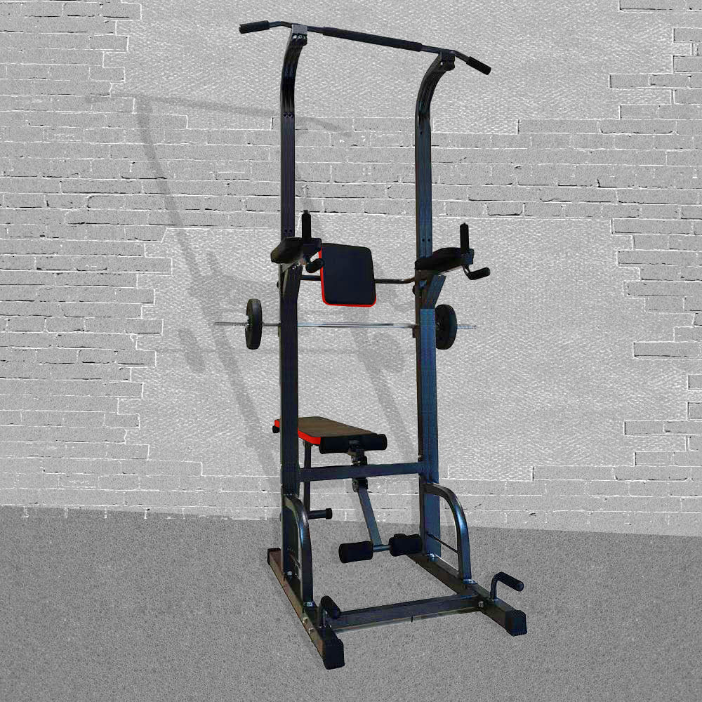 Multifunction Heavy Duty Home Gym Power Tower Dip Bar Stand & Weight Bench